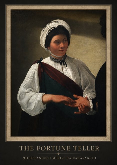 Michelangelo Merisi da Caravaggio The Fortune Teller IV No5 - Plakat