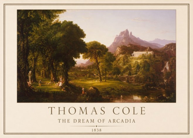 Thomas Cole The Dream of Arcadia No1 - Plakat