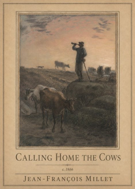 Jean-François Millet Calling Home the Cows No1 - Plakat