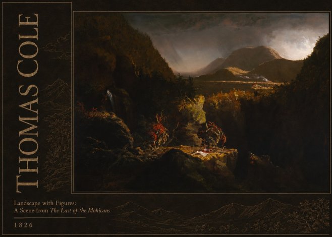 Thomas Cole Landscape with Figures: a Scene from the Last of the Mohicans No2 - Plakat