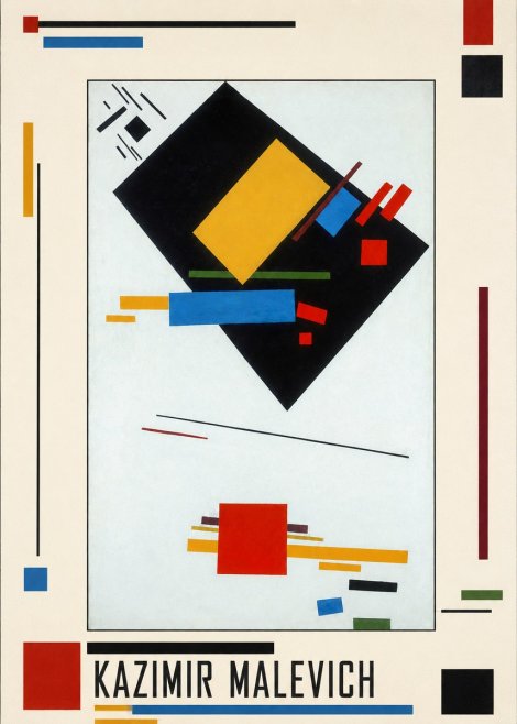 Kazimir Malevich Suprematist Composition with Yellow Rectangle No1 - Plakat