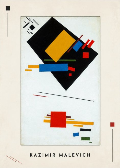 Kazimir Malevich Suprematist Composition with Yellow Rectangle No2 - Plakat