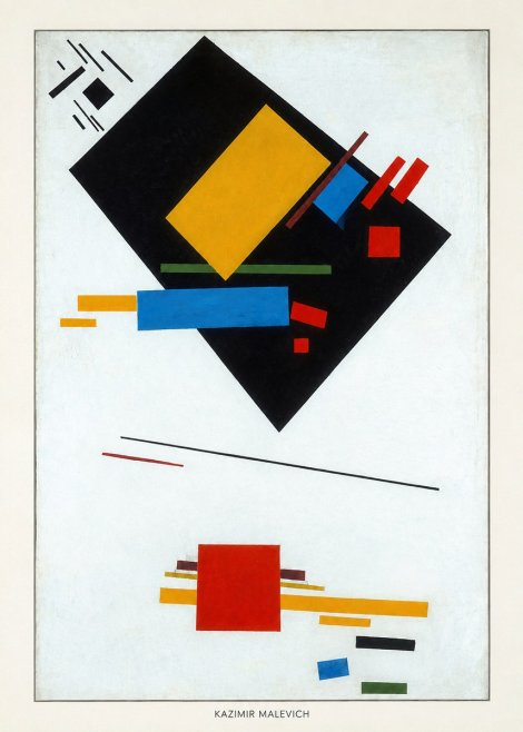 Kazimir Malevich Suprematist Composition with Yellow Rectangle No5 - Plakat