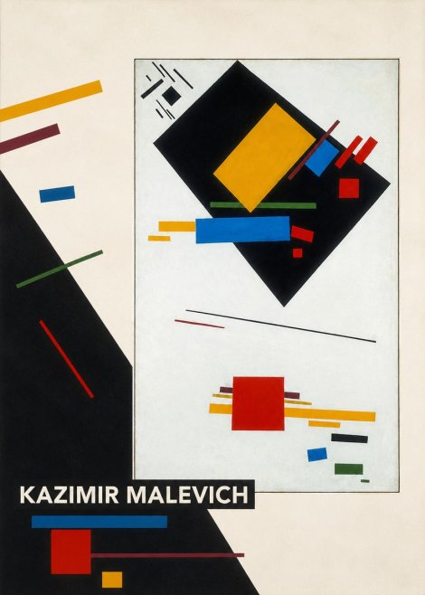 Kazimir Malevich Suprematist Composition with Yellow Rectangle No6 - Plakat