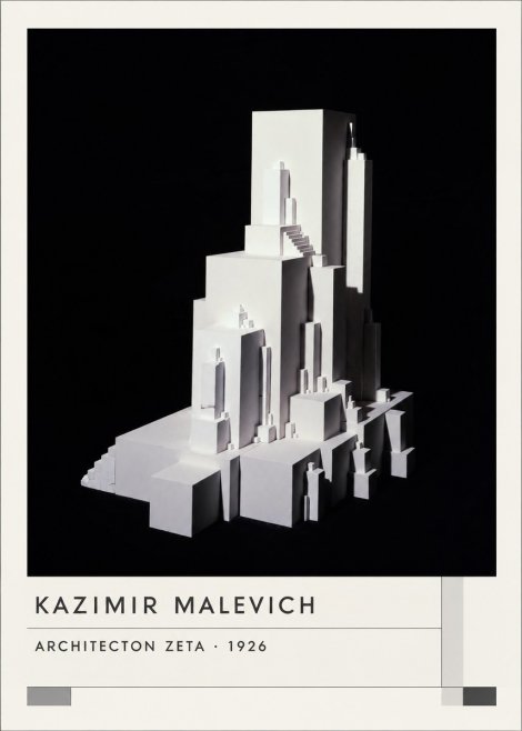 Kazimir Malevich Architecton Zeta No1 - Plakat