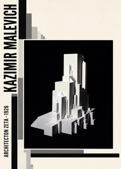Kazimir Malevich Architecton Zeta No3 - Plakat