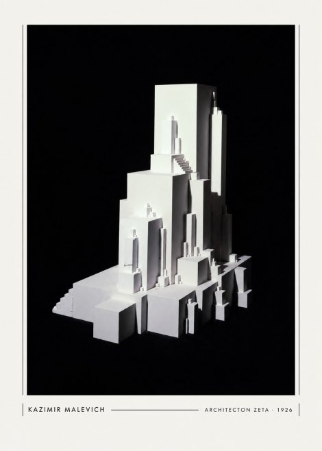 Kazimir Malevich Architecton Zeta No5 - Plakat