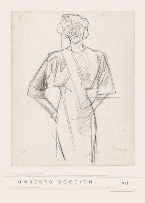 Umberto Boccioni Figure Study, 1911 No5 - Plakat