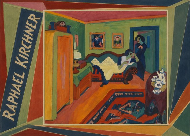 Raphael Kirchner Interior with Two Women No6 - Plakat