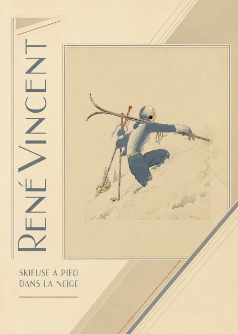 René Vincent Skieuse À Pied Dans La Neige No2 - Plakat