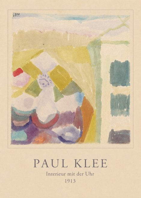 Paul Klee Interieur Mit Der Uhr II No4 - Plakat
