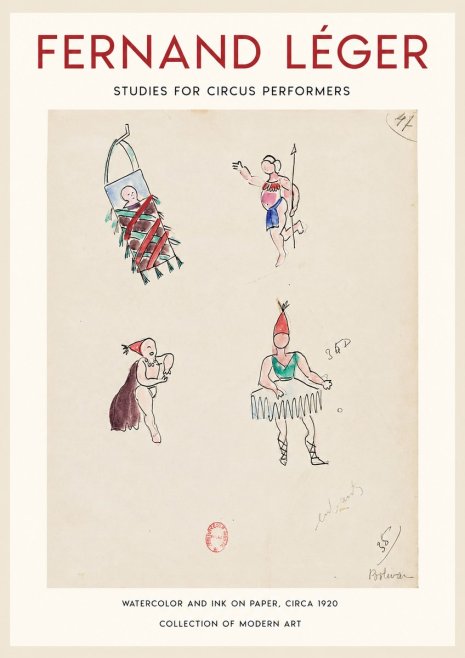 Fernand Léger Studies for Circus Performers No1 - Plakat