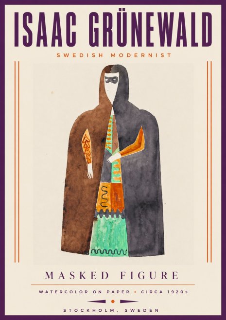 Isaac Grünewald Masked Figure No5 - Plakat