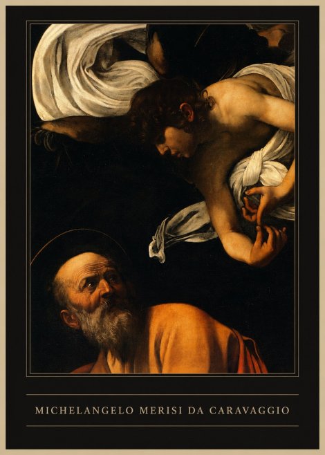 Michelangelo Merisi da Caravaggio The Inspiration of Saint Matthew I No1 - Plakat