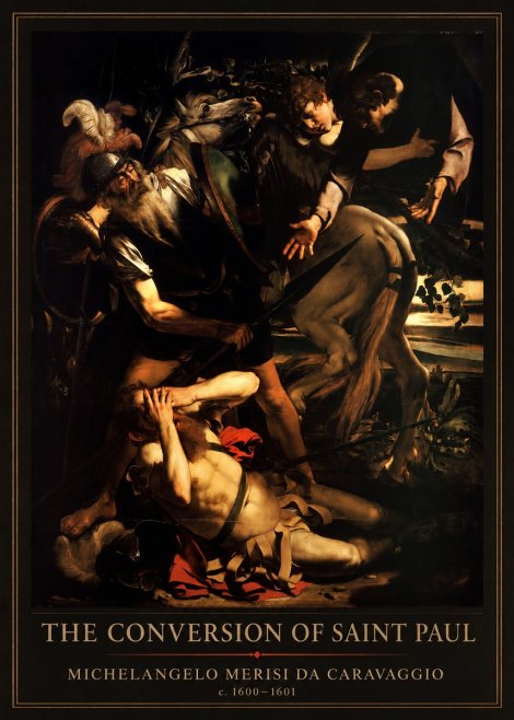 Michelangelo Merisi da Caravaggio The Conversion of Saint Paul No3 - Plakat