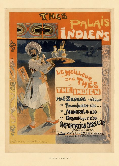 Georges de Feure Thés Palais Indiens No5 - Plakat