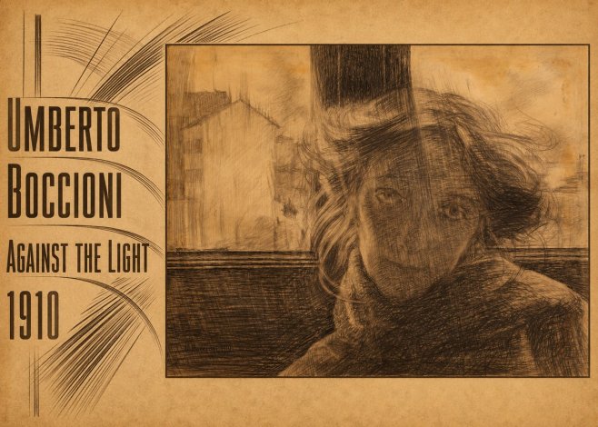 Umberto Boccioni Against the Light No4 - Plakat