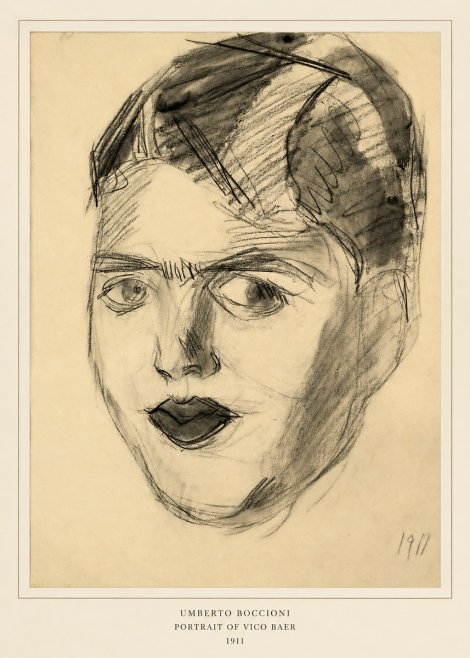 Umberto Boccioni Portrait of Vico Baer No6 - Plakat