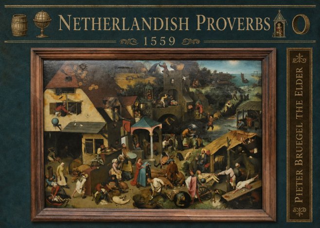 Pieter Bruegel Netherlandish Proverbs XI No5 - Plakat