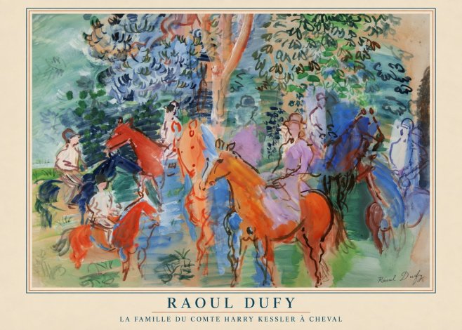 Raoul Dufy La Famille Du Comte Harry Kessler À Cheval No4 - Plakat