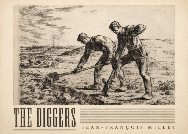 Jean-François Millet The Diggers No3 - Plakat