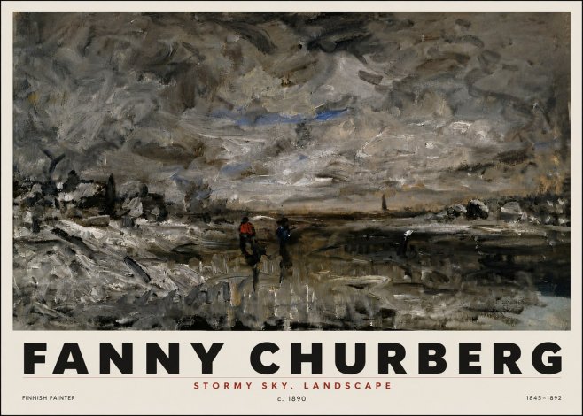 Fanny Churberg Stormy Sky. Landscape No5 - Plakat