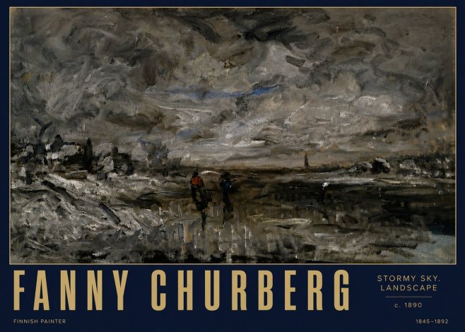 Fanny Churberg Stormy Sky. Landscape No6 - Plakat
