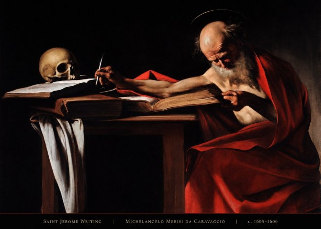 Michelangelo Merisi da Caravaggio Saint Jerome Writing IV No4 - Plakat