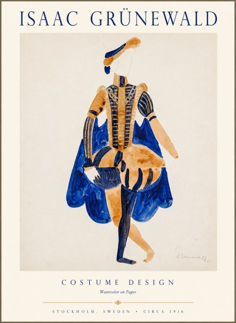 Isaac Grünewald Costume Design XV No1 - Plakat