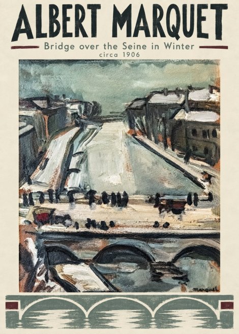 Albert Marquet Bridge over the Seine in Winter No4 - Plakat