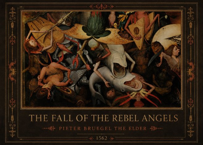 Pieter Bruegel The Fall of the Rebel Angels VI No1 - Plakat