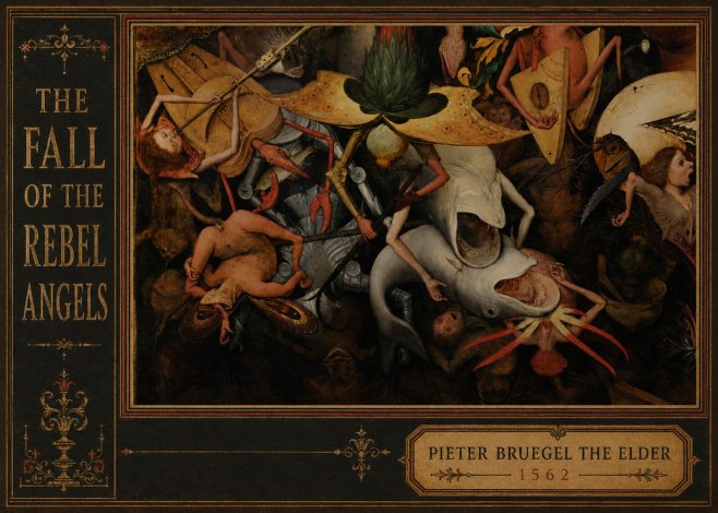 Pieter Bruegel The Fall of the Rebel Angels VI No2 - Plakat