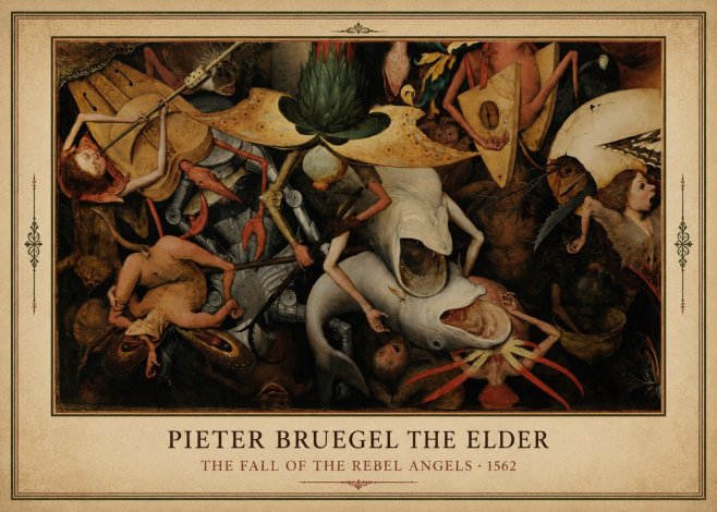 Pieter Bruegel The Fall of the Rebel Angels VI No3 - Plakat