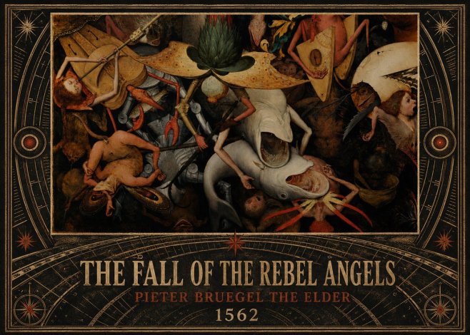 Pieter Bruegel The Fall of the Rebel Angels VI No5 - Plakat