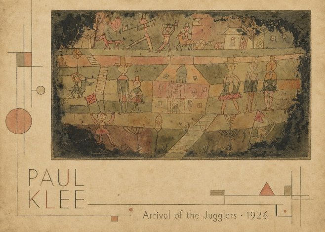 Paul Klee Arrival of the Jugglers No2 - Plakat