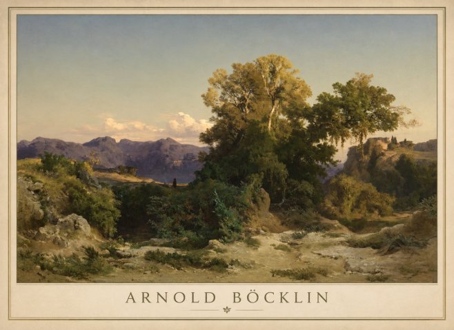 Arnold Böcklin Im Albanergebirge No4 - Plakat
