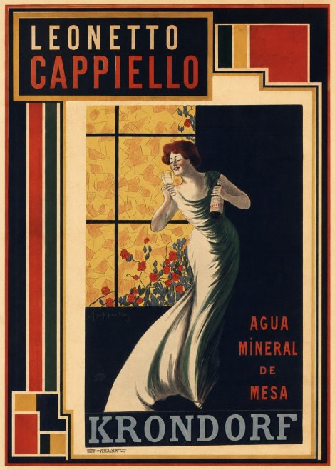 Leonetto Cappiello Agua Mineral De Mesa Krondorf No3 - Plakat