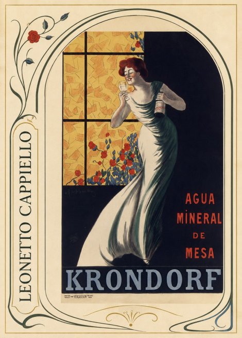 Leonetto Cappiello Agua Mineral De Mesa Krondorf No4 - Plakat