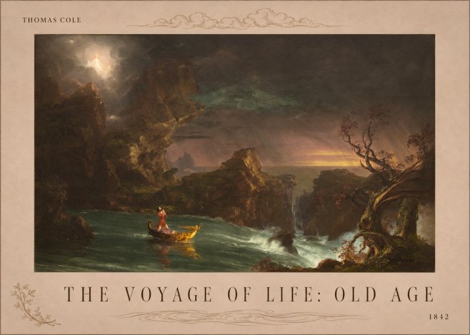 Thomas Cole The Voyage of Life: Old Age V No4 - Plakat