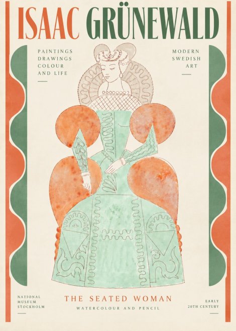 Isaac Grünewald Seated Woman No5 - Plakat