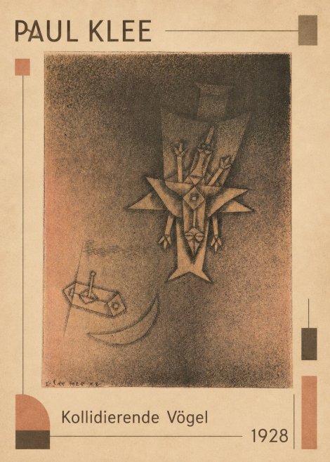 Paul Klee Kollidierende Vögel No1 - Plakat