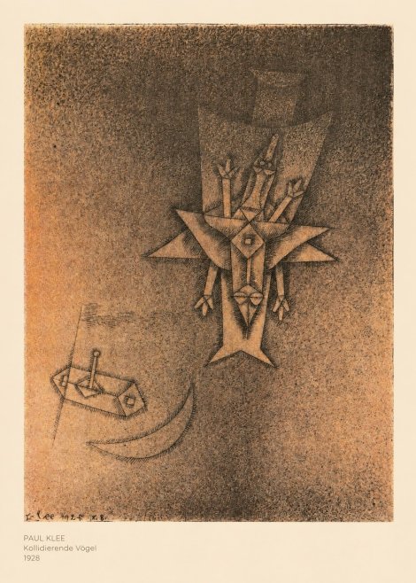 Paul Klee Kollidierende Vögel No5 - Plakat