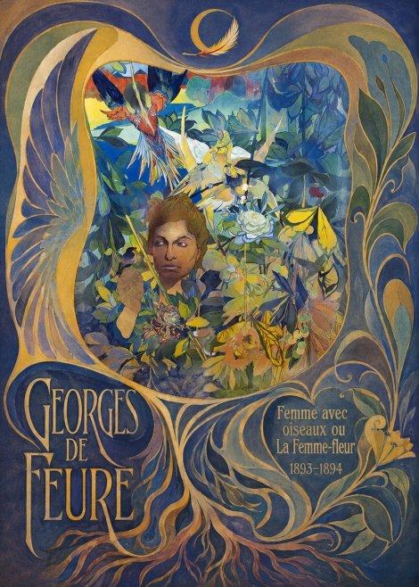 Georges de Feure Femme Avec Oiseaux Ou La Femme-fleur No6 - Plakat