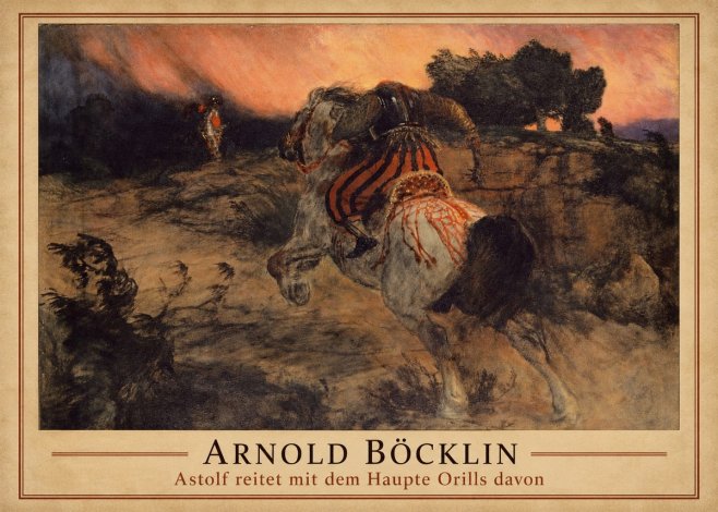 Arnold Böcklin Astolf Reitet Mit Dem Haupte Orills Davon No1 - Plakat
