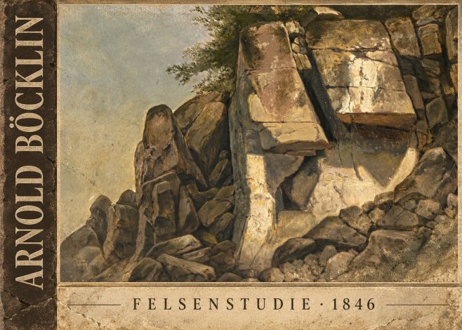 Arnold Böcklin Felsenstudie No3 - Plakat