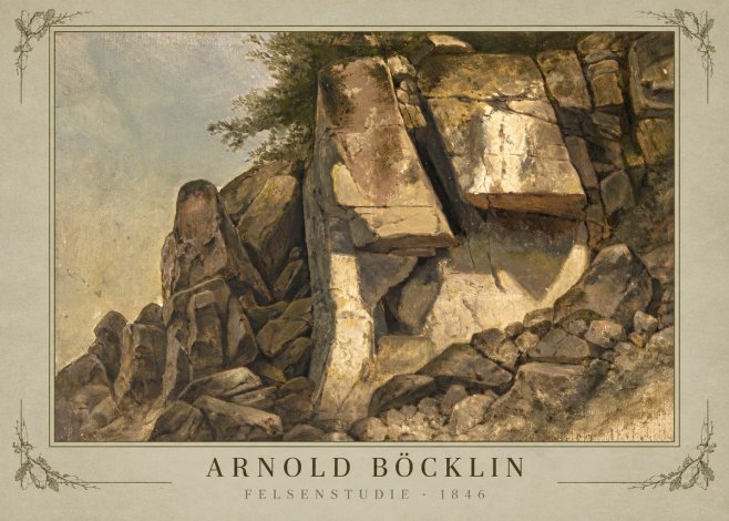 Arnold Böcklin Felsenstudie No4 - Plakat