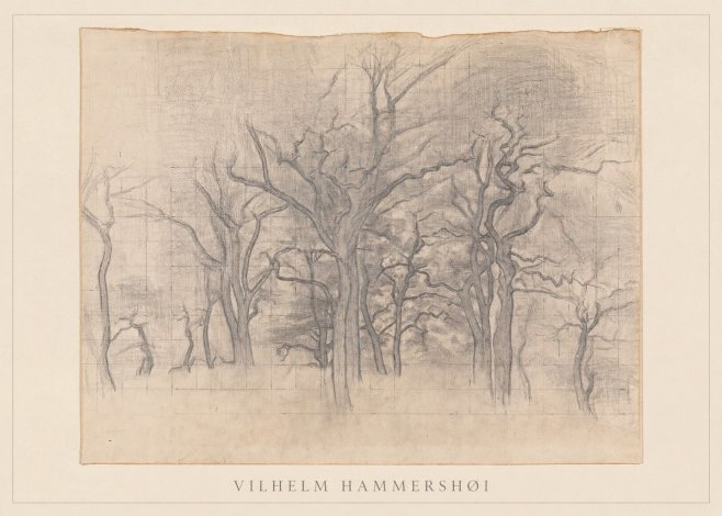 Vilhelm Hammershøi Oak Trees No2 - Plakat