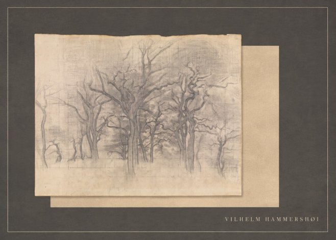 Vilhelm Hammershøi Oak Trees No5 - Plakat