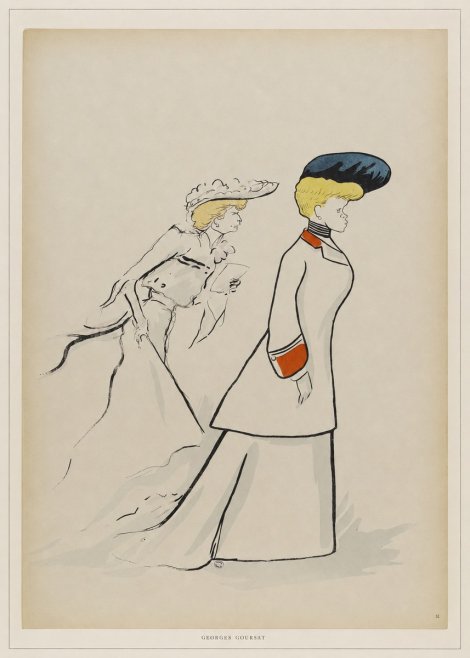 Georges Goursat Elegant Promenade No6 - Plakat
