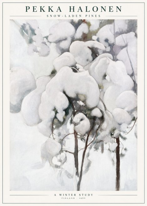 Pekka Halonen Snow-laden Pines No1 - Plakat